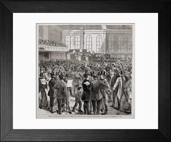Framed Print : Scene in the New York City Gold Room during the intense excitement of Sept 24, 1869 Framed Print : Scene in the New York City Gold Room during the intense excitement of Sept 24, 1869