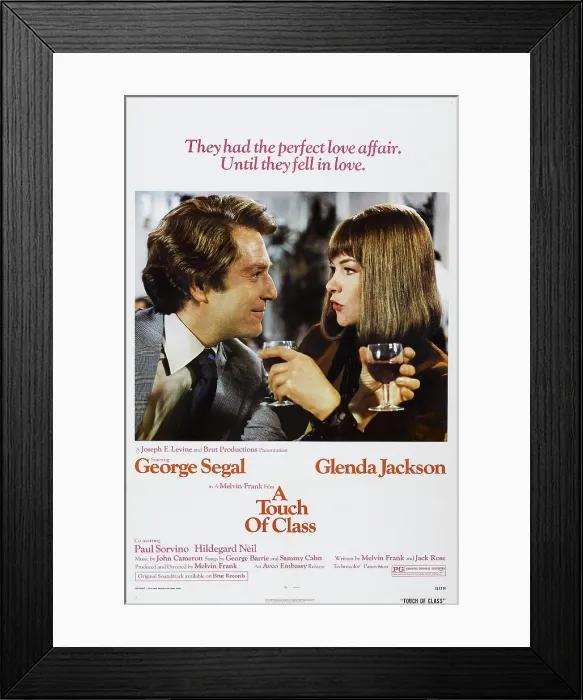 Framed Print : A TOUCH OF CLASS, US poster, from left: George Segal, Glenda Jackson, 1973 Framed Print : A TOUCH OF CLASS, US poster, from left: George Segal, Glenda Jackson, 1973