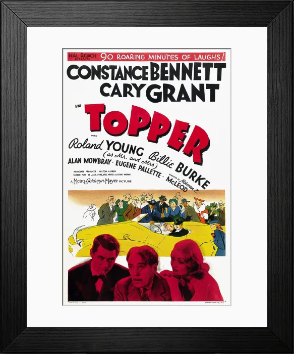 Framed Print : TOPPER, bottom from left: Cary Grant, Roland Young, Constance Bennett, 1937 Framed Print : TOPPER, bottom from left: Cary Grant, Roland Young, Constance Bennett, 1937
