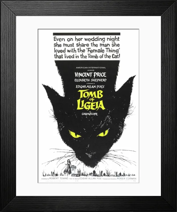 Framed Print : TOMB OF LIGEIA, (aka THE TOMB OF LIGEIA), US poster, 1964