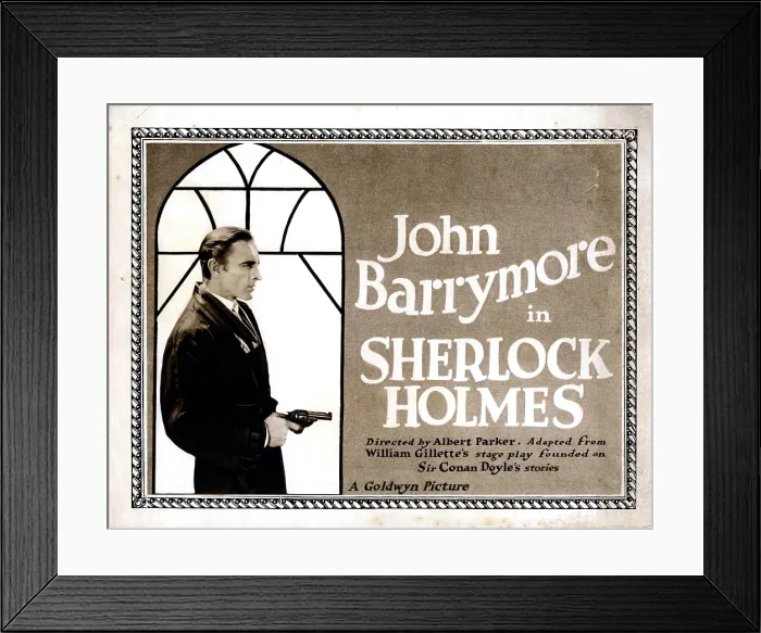 Framed Print : SHERLOCK HOLMES, John Barrymore, 1922