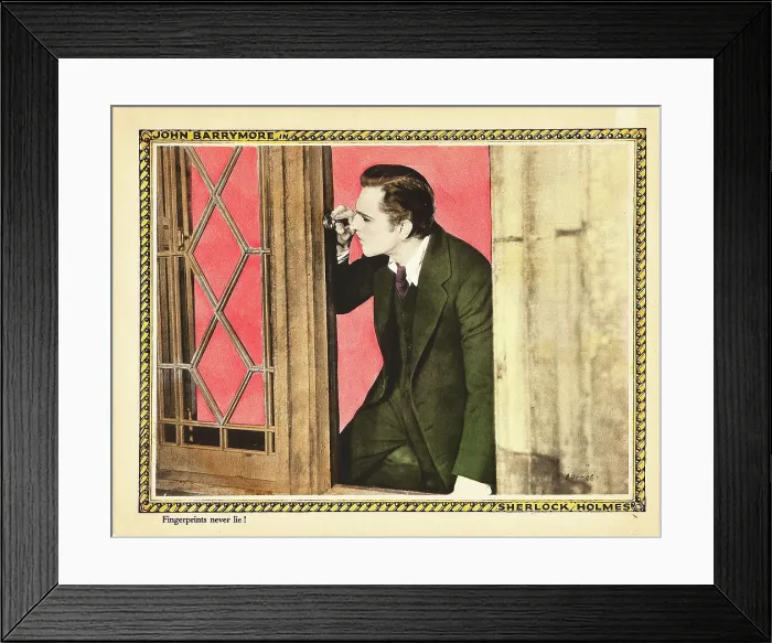 Framed Print : SHERLOCK HOLMES, John Barrymore, 1922