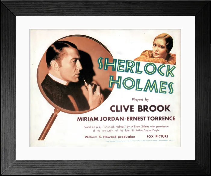 Framed Print : SHERLOCK HOLMES, from left, Clive Brook, Miriam Jordan, 1932, TM & Copyright 20th Century Fox. All rights reserved / Courtesy Everett Collection Framed Print : SHERLOCK HOLMES, from left, Clive Brook, Miriam Jordan, 1932, TM & Copyright 20th Century Fox. All rights reserved / Courtesy Everett Collection