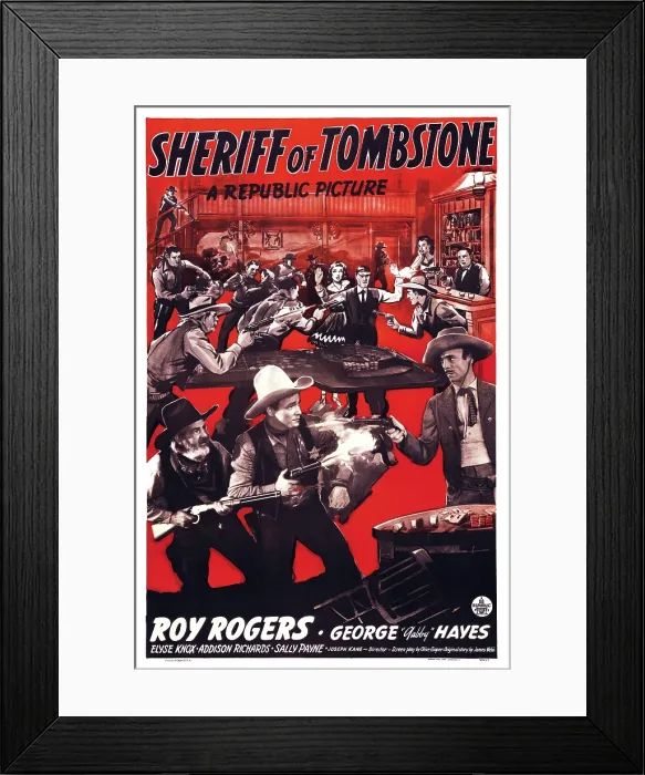 Framed Print : SHERIFF OF TOMBSTONE, Gabby Hayes, Roy Rogers, 1941