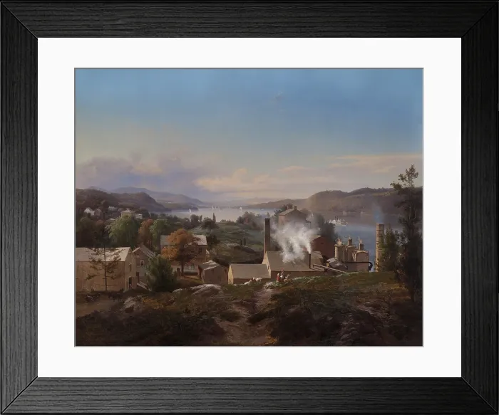 Framed Print : Bech's Furnace, Poughkeepsie Iron Works, 1856