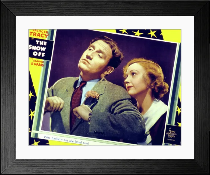Framed Print : THE SHOW-OFF, Spencer Tracy, Madge Evans, 1934 Framed Print : THE SHOW-OFF, Spencer Tracy, Madge Evans, 1934