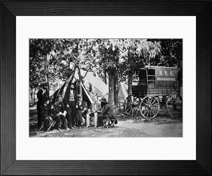 Framed Print : New York Herald, headquarters in the field near the Army of the Potomac, at Bealeton, Virginia, in August 1863