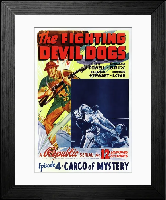 Framed Print : THE FIGHTING DEVIL DOGS, US poster, 1938