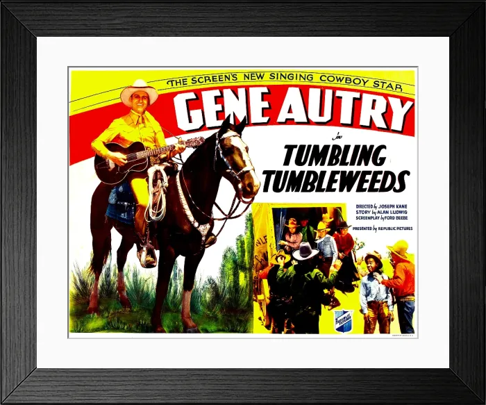Framed Print : TUMBLING TUMBLEWEEDS, left: Gene Autry, 1935 Framed Print : TUMBLING TUMBLEWEEDS, left: Gene Autry, 1935