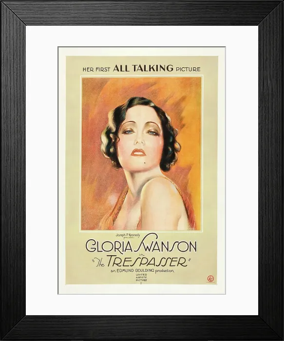 Framed Print : THE TRESPASSER, Gloria Swanson, 1929