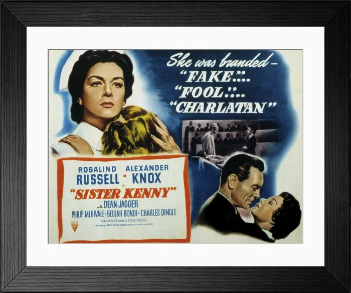 Framed Print : SISTER KENNY, Rosalind Russell, Dean Jagger, 1946