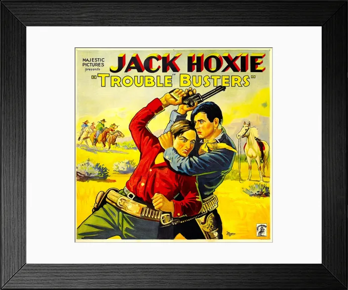 Framed Print : TROUBLE BUSTERS, left: Jack Hoxie, 1933 Framed Print : TROUBLE BUSTERS, left: Jack Hoxie, 1933