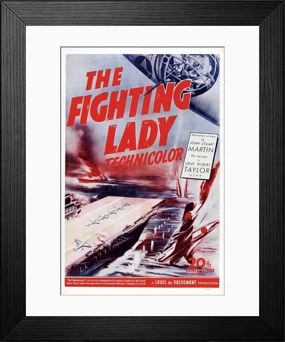 Framed Print : THE FIGHTING LADY, US poster art, 1944, TM & Copyright 20th Century Fox Film Corp. All rights reserved / courtesy Everett Collection Framed Print : THE FIGHTING LADY, US poster art, 1944, TM & Copyright 20th Century Fox Film Corp. All rights reserved / courtesy Everett Collection