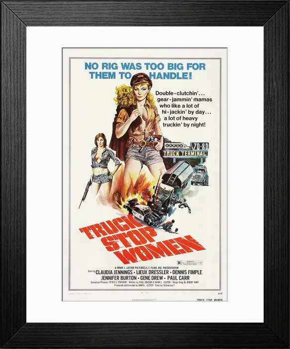 Framed Print : TRUCK STOP WOMEN, US poster art, 1974