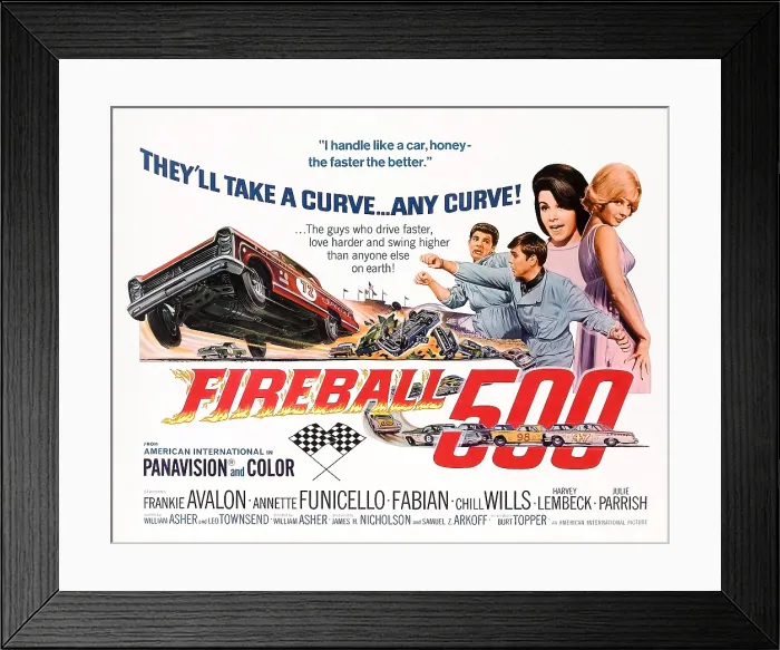 Framed Print : FIREBALL 500, rear from left: Frankie Avalon, Annette Funicello, Julie Parrish, Fabian (front), 1966 Framed Print : FIREBALL 500, rear from left: Frankie Avalon, Annette Funicello, Julie Parrish, Fabian (front), 1966