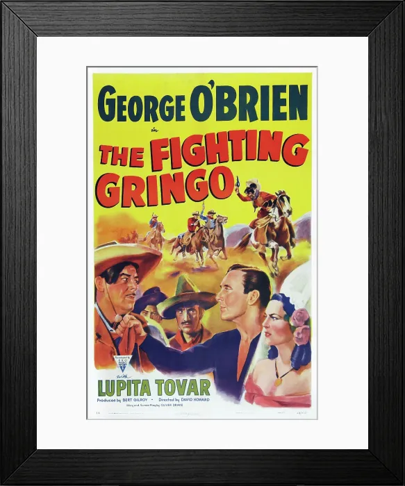 Framed Print : THE FIGHTING GRINGO, US poster art, second right: George O'Brien; right: Lupita Tovar, 1939