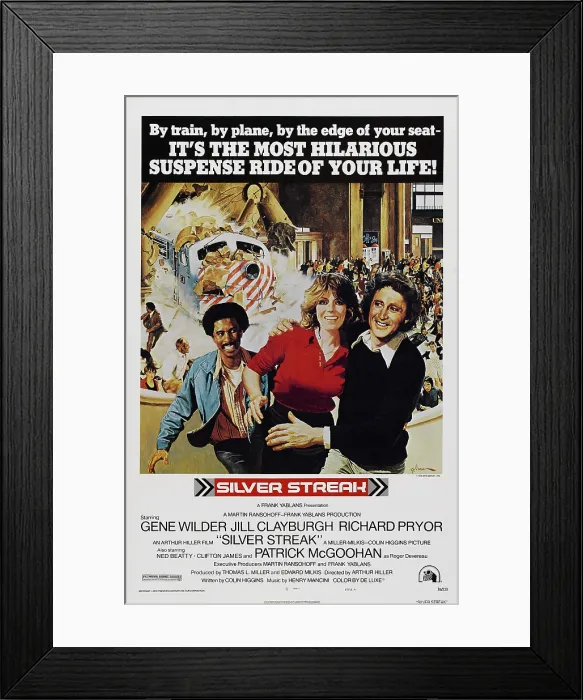 Framed Print : SILVER STREAK, US poster art, from left: Richard Pryor, Jill Clayburgh, Gene Wilder, 1976, TM & Copyright 20th Century Fox Film Corp. / courtesy Everett Collection Framed Print : SILVER STREAK, US poster art, from left: Richard Pryor, Jill Clayburgh, Gene Wilder, 1976, TM & Copyright 20th Century Fox Film Corp. / courtesy Everett Collection