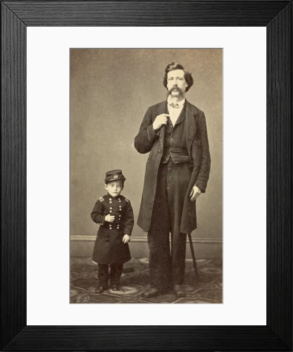 Framed Print : General Grant, Jr.'s real name is Edmund Newell. P.T. Barnum claimed was the smallest man in the world