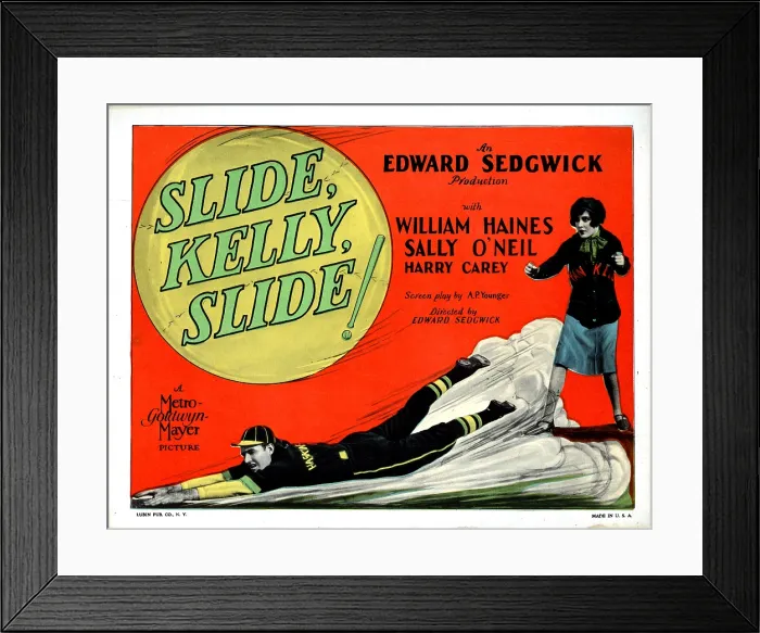 Framed Print : SLIDE, KELLY, SLIDE, from left, William Haines, Sally O'Neil, 1927