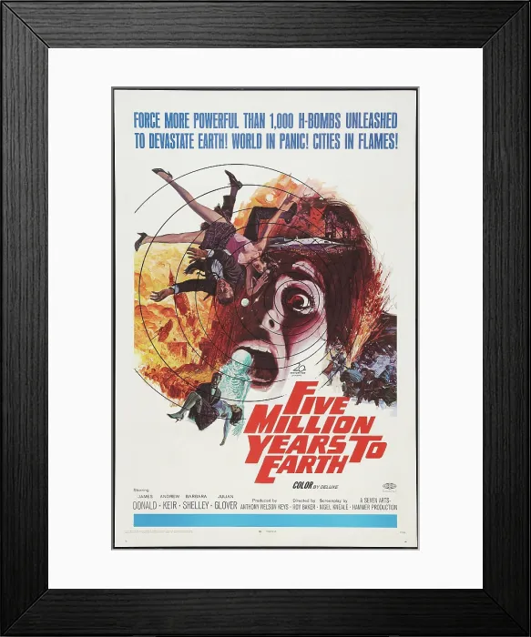 Framed Print : FIVE MILLION YEARS TO EARTH, (aka, QUATERMASS AND THE PIT), poster art, 1967 TM and Copyright 20th Century-Fox Film Corp. All Rights Reserved