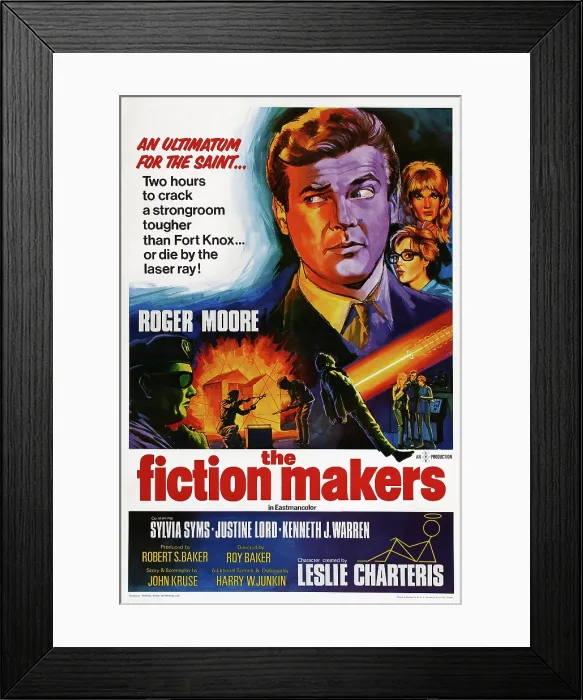 Framed Print : THE FICTION MAKERS, British poster art, top: Roger Moore, 1968 Framed Print : THE FICTION MAKERS, British poster art, top: Roger Moore, 1968