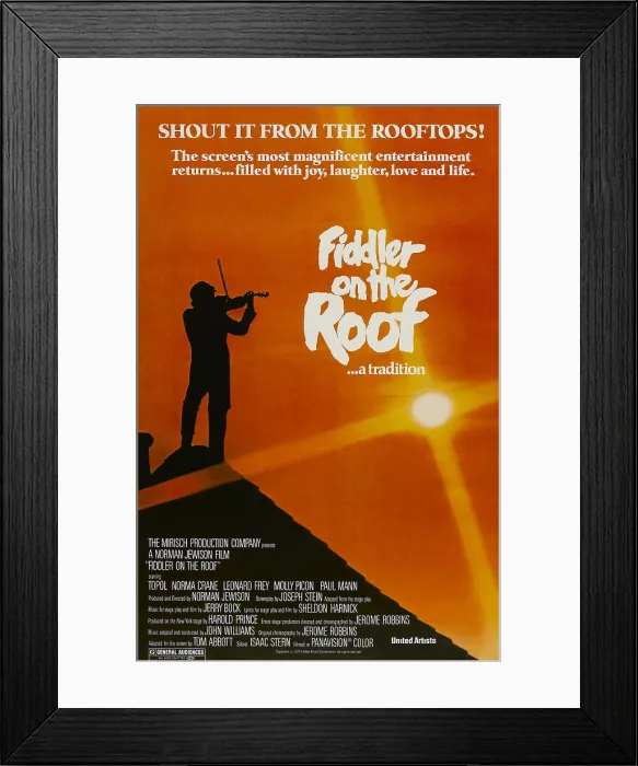Framed Print : FIDDLER ON THE ROOF, poster art, 1971 Framed Print : FIDDLER ON THE ROOF, poster art, 1971