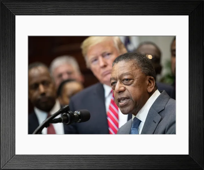 Framed Print : Bob Johnson, speaks at the ceremony establishing the White House Opportunity and Revitalization Council, Dec. 12, 2018 Framed Print : Bob Johnson, speaks at the ceremony establishing the White House Opportunity and Revitalization Council, Dec. 12, 2018