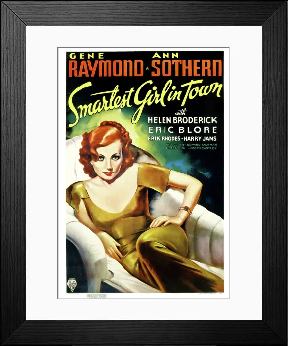 Framed Print : SMARTEST GIRL IN TOWN, Ann Sothern, 1936 Framed Print : SMARTEST GIRL IN TOWN, Ann Sothern, 1936