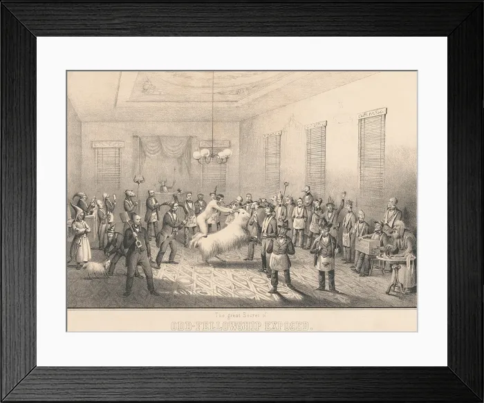Framed Print : The Great Secret of Odd-Fellowship Exposed, 1840-60, by James Fuller Queen Framed Print : The Great Secret of Odd-Fellowship Exposed, 1840-60, by James Fuller Queen
