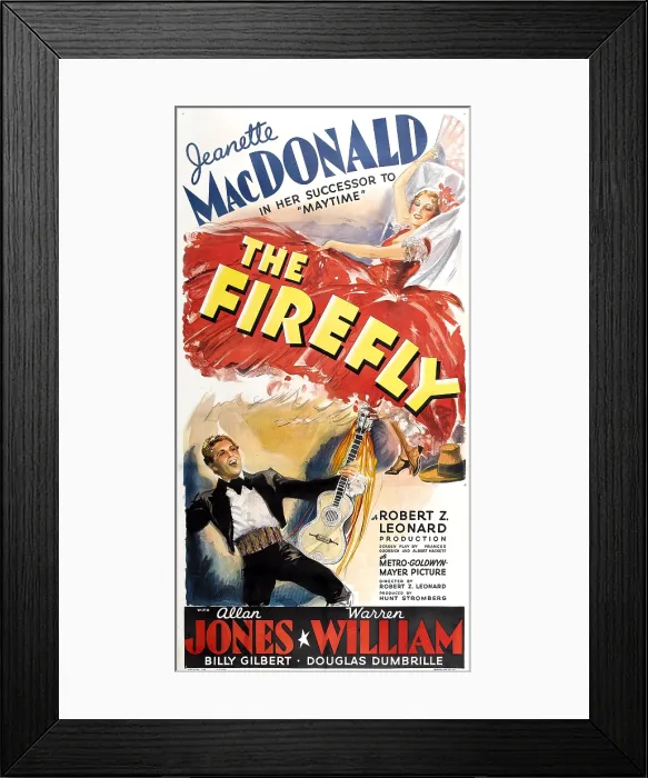 Framed Print : THE FIREFLY, top right: Jeanette MacDonald, bottom left: Allan Jones, 1937 Framed Print : THE FIREFLY, top right: Jeanette MacDonald, bottom left: Allan Jones, 1937