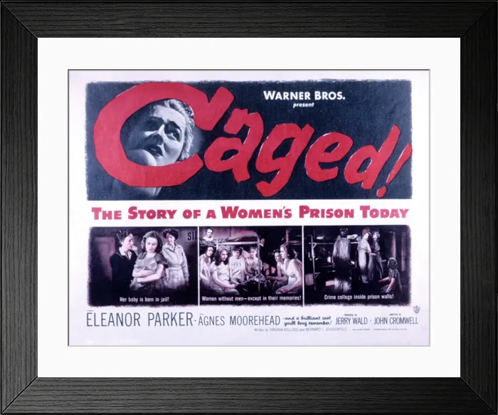 Framed Print : CAGED, Eleanor Parker, Agnes Moorehead, Hope Emerson, 1950