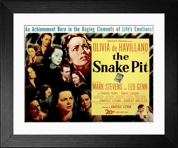 Framed Print : THE SNAKE PIT, Olivia de Havilland, Mark Stevens, Leo Genn, 1948, TM and Copyright (c) 20th Century-Fox Film Corp. All Rights Reserved