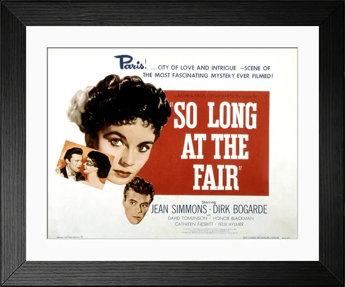 Framed Print : SO LONG AT THE FAIR, Dirk Bogarde, Jean Simmons, 1950