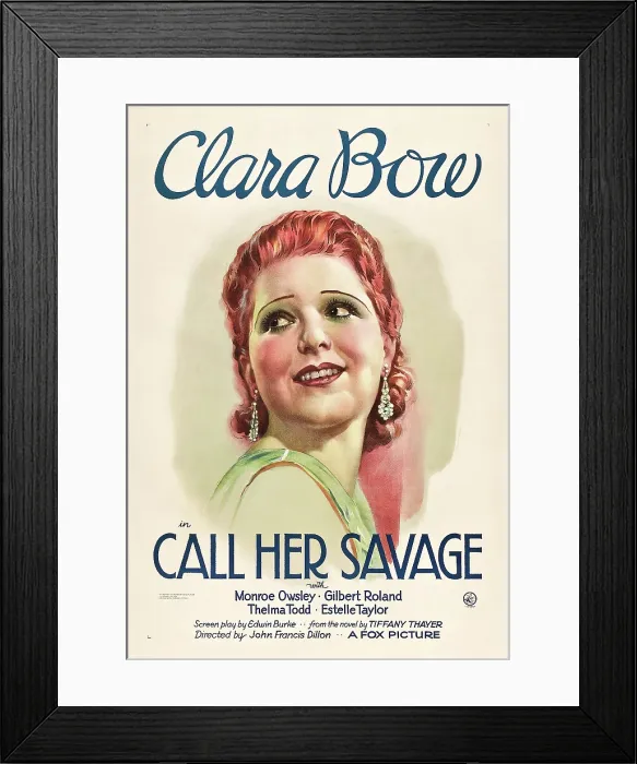 Framed Print : CALL HER SAVAGE, Clara Bow, 1932. TM and Copyright 20th Century Fox Film Corp. All rights reserved. Courtesy: Everett Collection Framed Print : CALL HER SAVAGE, Clara Bow, 1932. TM and Copyright 20th Century Fox Film Corp. All rights reserved. Courtesy: Everett Collection