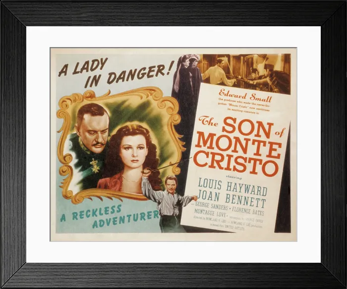 Framed Print : THE SON OF MONTE CRISTO, George Sanders, Joan Bennett, Louis Hayward, 1940