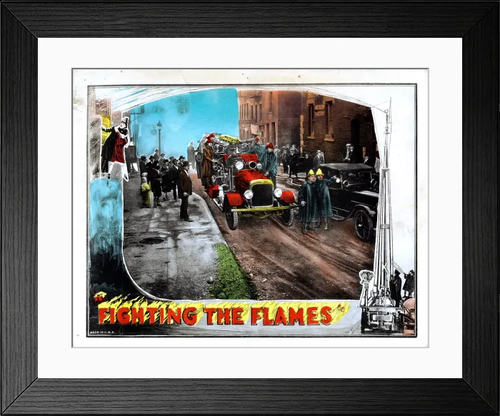 Framed Print : FIGHTING THE FLAMES, 1925