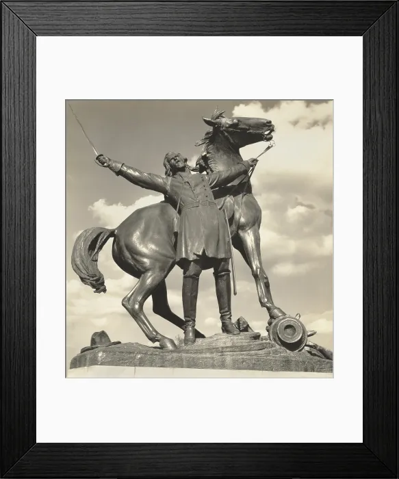 Framed Print : Vicksburg Battlefield monument of Brigadier General Lloyd Tilghman. He was killed at Vicksburg, during the Battle of Champions Hill on May 16, 1863