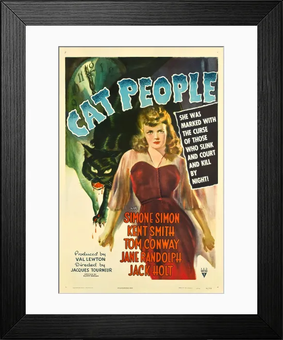 Framed Print : CAT PEOPLE, Simone Simon, 1942