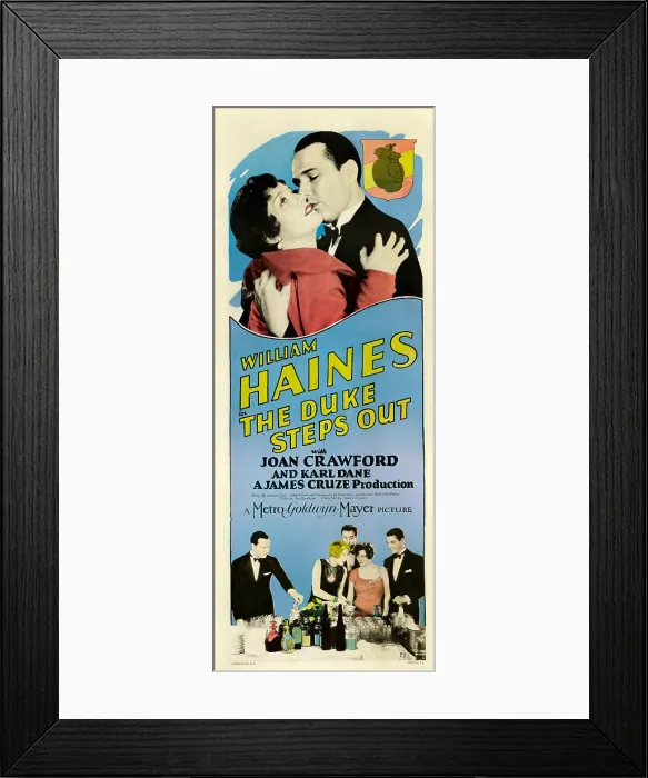 Framed Print : THE DUKE STEPS OUT, top from left: Joan Crawford, William Haines, bottom second from left: Gwen Lee, Delmer Daves, Joan Crawford, Eddie Nugent on insert poster, 1929 Framed Print : THE DUKE STEPS OUT, top from left: Joan Crawford, William Haines, bottom second from left: Gwen Lee, Delmer Daves, Joan Crawford, Eddie Nugent on insert poster, 1929