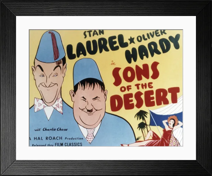 Framed Print : SONS OF THE DESERT, Stan Laurel, Oliver Hardy, 1933 Framed Print : SONS OF THE DESERT, Stan Laurel, Oliver Hardy, 1933