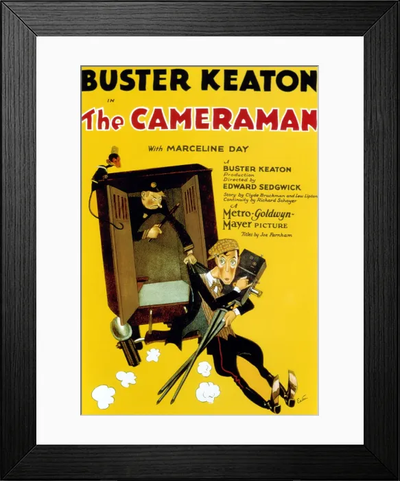 Framed Print : THE CAMERAMAN, Buster Keaton, 1928 Framed Print : THE CAMERAMAN, Buster Keaton, 1928