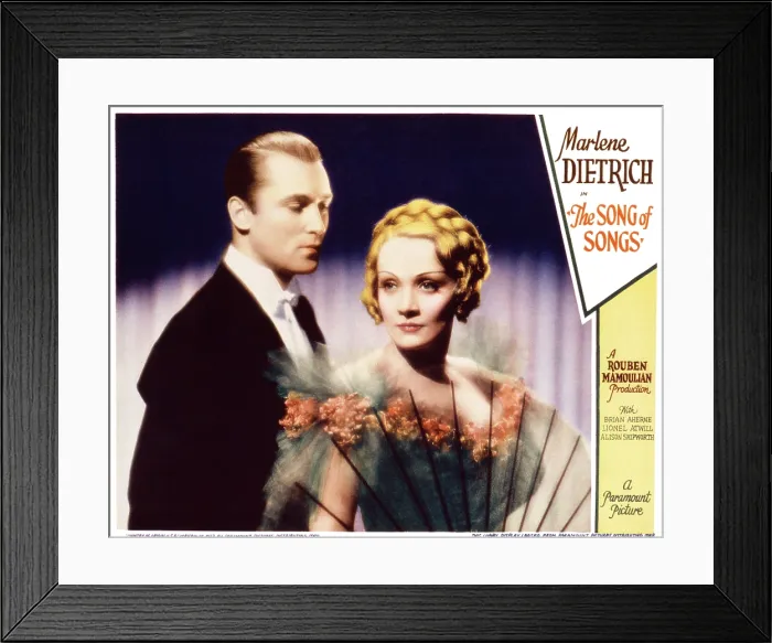 Framed Print : THE SONG OF SONGS, US lobbycard, Brian Aherne, Marlene Dietrich, 1933