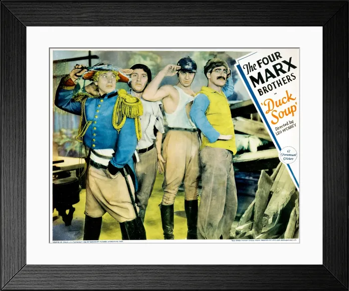 Framed Print : DUCK SOUP, from left: Harpo Marx, Chico Marx, Zeppo Marx, Groucho Marx, 1933 Framed Print : DUCK SOUP, from left: Harpo Marx, Chico Marx, Zeppo Marx, Groucho Marx, 1933