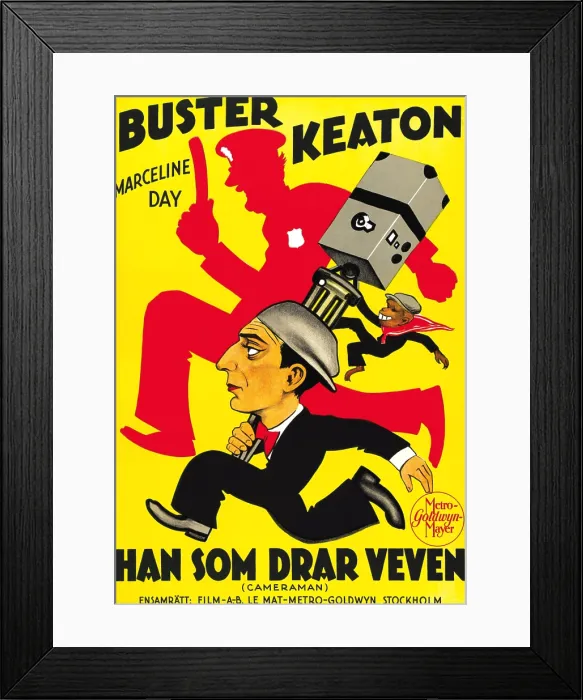Framed Print : THE CAMERAMAN, Buster Keaton, 1928