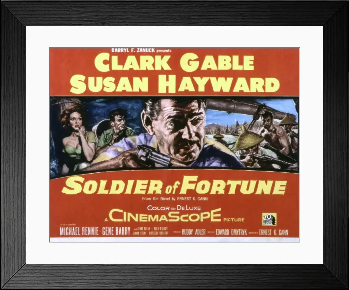Framed Print : SOLDIER OF FORTUNE, Clark Gable, Susan Hayward, Michael Rennie, Gene Barry, 1955, TM & Copyright 20th Century Fox Film Corp. / courtesy Everett Collection
