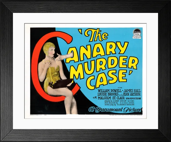 Framed Print : THE CANARY MURDER CASE, US poster, Louise Brooks, 1929