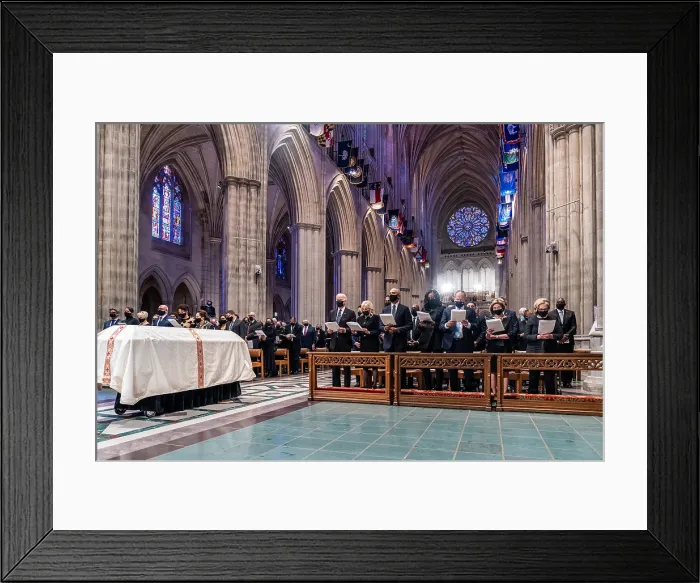 Framed Print : President Joe Biden, First Lady Jill Biden, former President Barack Obama, Michelle Obama, former President George. W