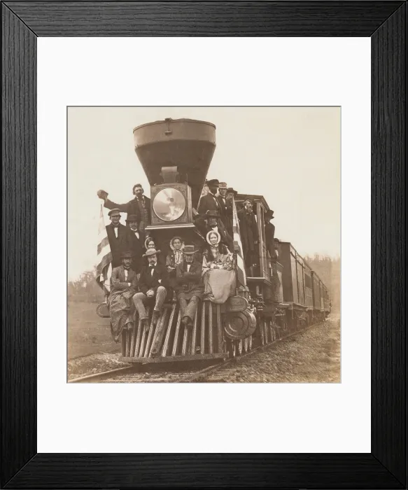 Framed Print : A locomotive on the Baltimore and Ohio Railroad, near Oakland, Maryland, ca. 1860 Framed Print : A locomotive on the Baltimore and Ohio Railroad, near Oakland, Maryland, ca. 1860