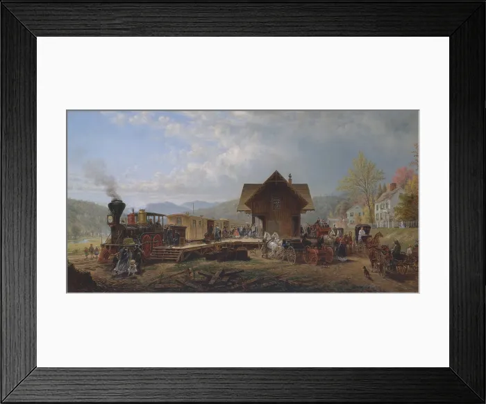 Framed Print : The 9:45 Accommodation, 1867, by Edward Lamson Henry, American painting, oil on canvas Framed Print : The 9:45 Accommodation, 1867, by Edward Lamson Henry, American painting, oil on canvas