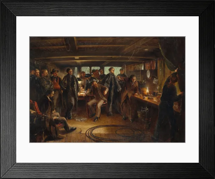 Framed Print : Awaiting the Reply, oil on canvas painting by British artist, Robert Charles Dudley